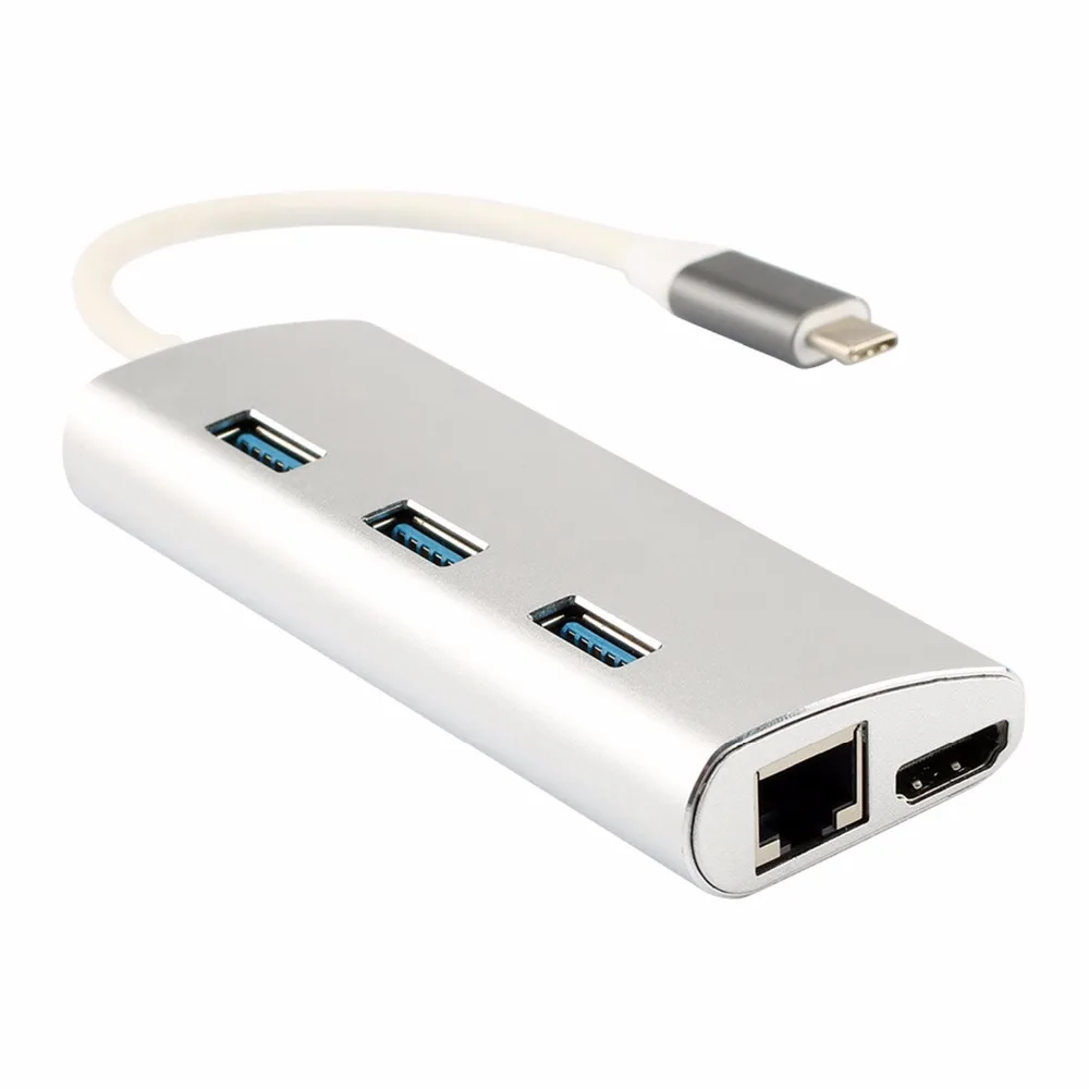 Adaptador USB, USB tipo C HUB Dex estación de acoplamiento Thunderbolt 3 con adaptador 4 K HDMI Ethernet SD TF para el MacBook pro samsung Galaxy Note8 S8 S9 - 6
