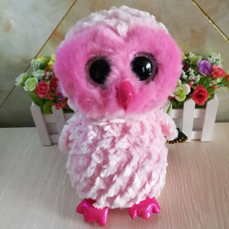 TY BEANIE BOOS 1PC 25CM Plush Toys jewel fox slick fox tiwggy owl flippy fish georger gorilla unicorn
