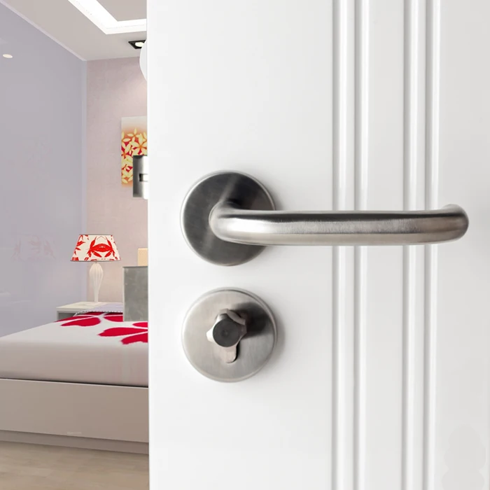 Современный минималистичный высококачественный набор дверных часов, натуральная Нержавеющая сталь SUS304, для дома, дверные ручки, двери спальни, красивые