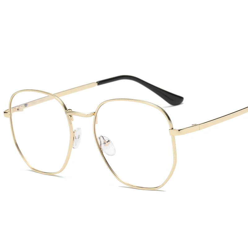 Ретро дизайнерские металлические очки с нулевой диоптрией, высококлассные круглые очки, оправа, оптическая простая оправа для близорукости, зеркальные очки унисекс - Цвет оправы: 2