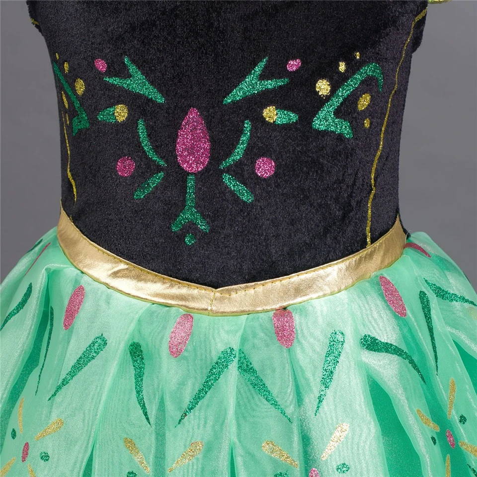 Новинка; платье Анны и Эльзы для маленьких девочек; высококачественное летнее платье принцессы Золушки; маскарадный костюм Снежной Королевы; Vestidos Infantis