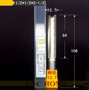 Удлиненный прямой 1/2 хвостовик фрезы, шлицевой нож, имперский рифлёный прямой бит-1/2*1/2*2-1/2-Arden A0103258