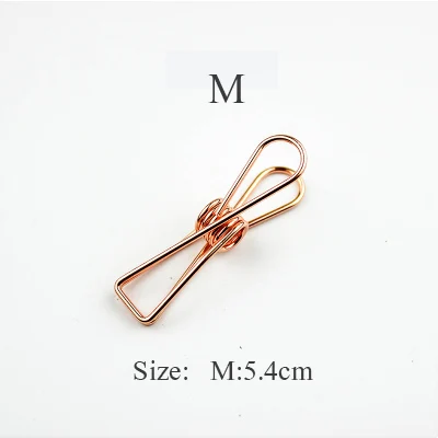 08 M Rose gold Красочные выдалбливают длинный хвост зажимы файл клип Организатор Papelaria Kawaii канцелярские принадлежности офисные школьные принадлежности - Цвет: 08 M Rose gold