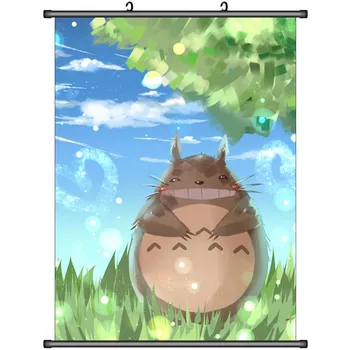 

Japanese Anime My Neighbor Totoro Satsuki Kusakabe & Mei & Tatsuo & Totoro Home Decor Wall Scroll Poster Decorative Pictures