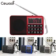 Y-928SW Мини цифровой AM радио приемник телескопическая антенна с USB/AUX/TF слот