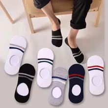 3 Pair Invisible Boat Socks Short Cotton Blends Male Ankle Socks Low Cut Shoe Liner Mens