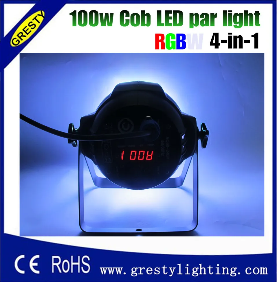 4 шт./лот COB Par Light RGBw в 1 новый дизайн 100 Вт высокая яркость LED DMX 512 светодиодный PAR LCD