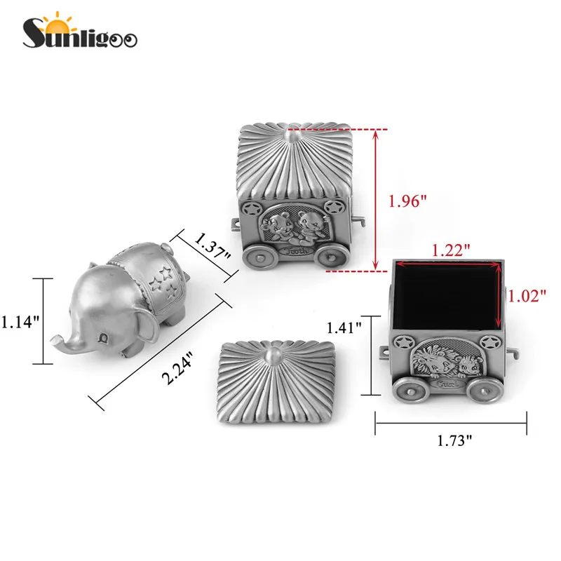 Sunligoo Серебряная каппа, мой первый зуб и завиток коробка для хранения, детские зубы Фея контейнер подарочные коробки для детей