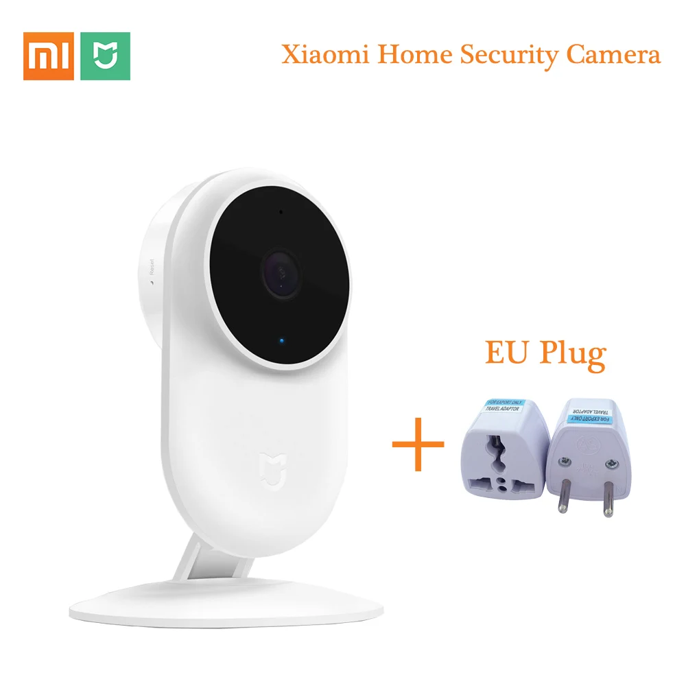 EU PLUG Xiao mi jia 1080P IP камера 130 градусов FOV Ночное Видение безопасности смарт-камера 2,4 ГГц Двухдиапазонная для домашнего комплекта mi Home - Цветной: EU PLUG