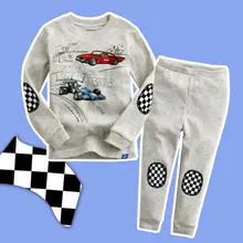 New Racing Driver Baby Boys Kids Cartoon Cars Sleepwear Pajamas 2pcs Set 1-7Y