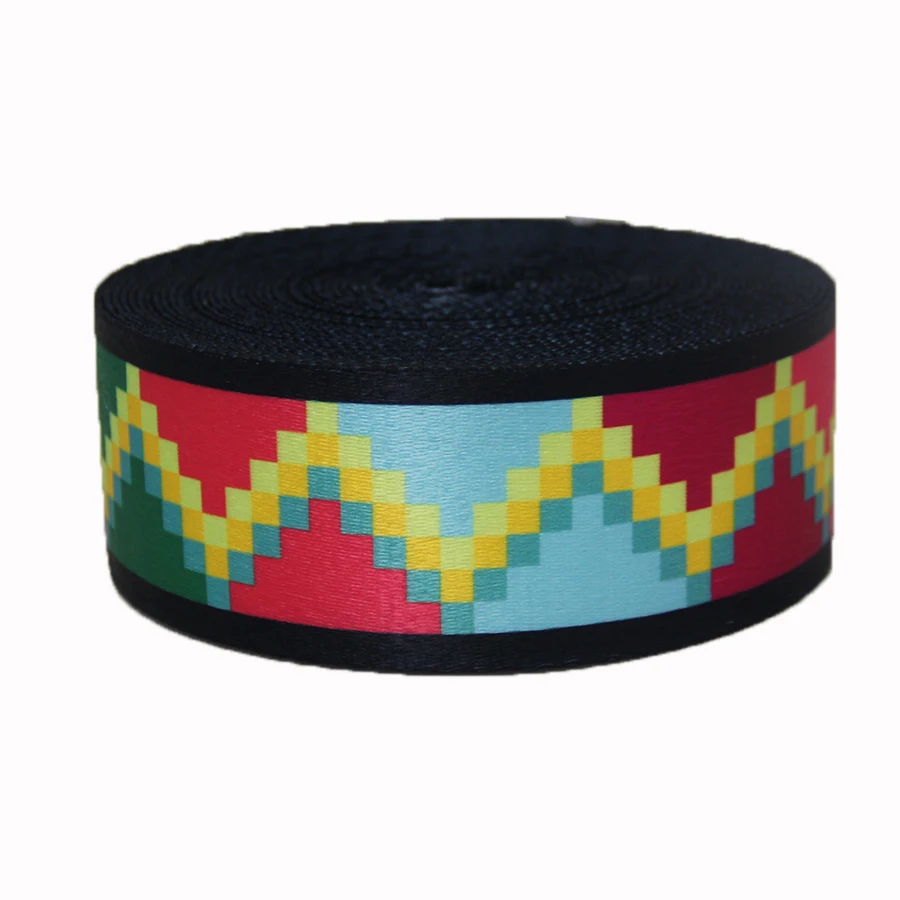 Дизайн Лидер продаж 50 мм 2 дюймов печати полиэстер webbing Belt Радуга Красочные 10 размеров