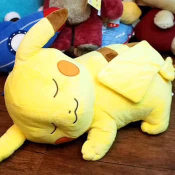 

60cm Original Japan Pocket Monster Cute Sleepy Pikachu Stuff Plush Toy Doll Children Birthday Gift Collection