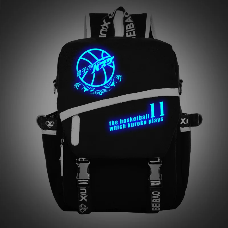 

Hot!Kuroko No Basket cos Kuroko Tetsuya number 11 printing canvas Travel Backpacks man woman shoulders bag Luminous school bag