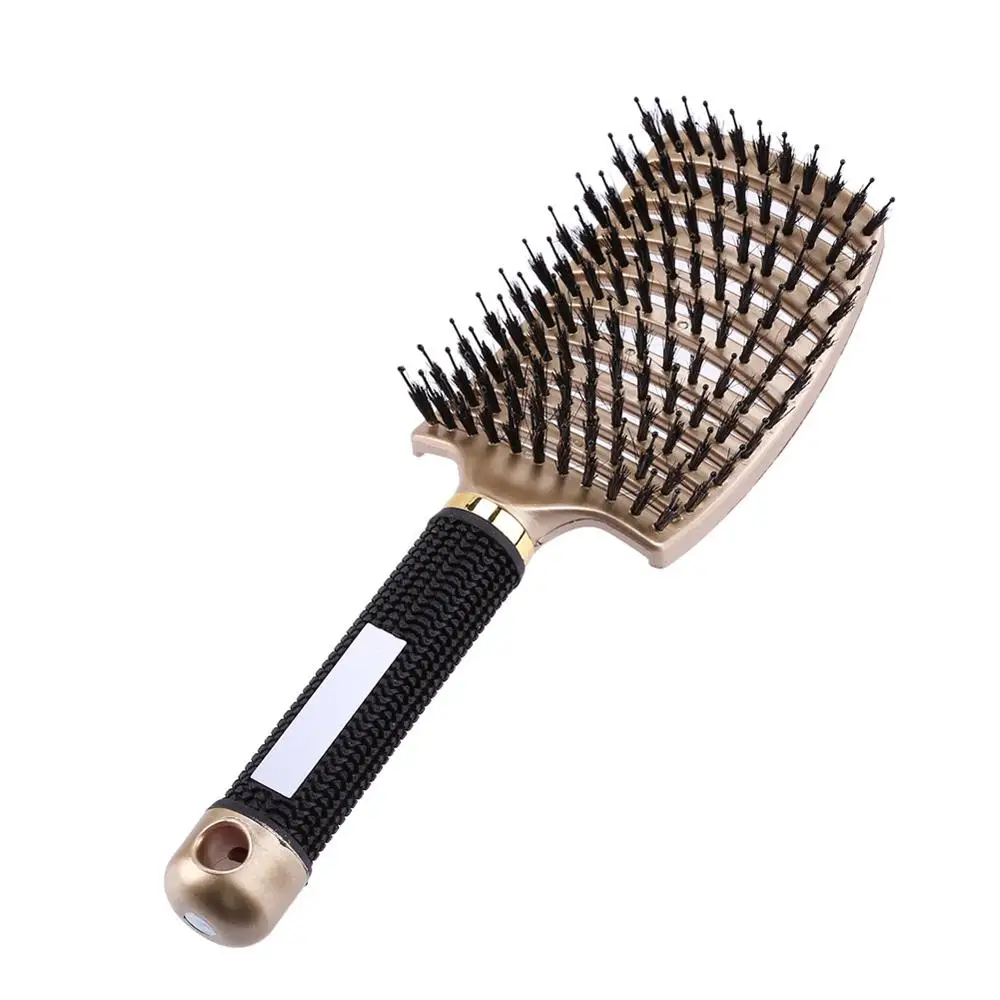 

Professional Women Hair Scalp Comb Anti-Static Straight Curly Hair Styling Brush Salon Scalp Massage Comb With Bristles
