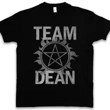 Футболка TEAM DEAN Supernatural Fun Logo Pentragramm Pentacle Flaming Sam Series