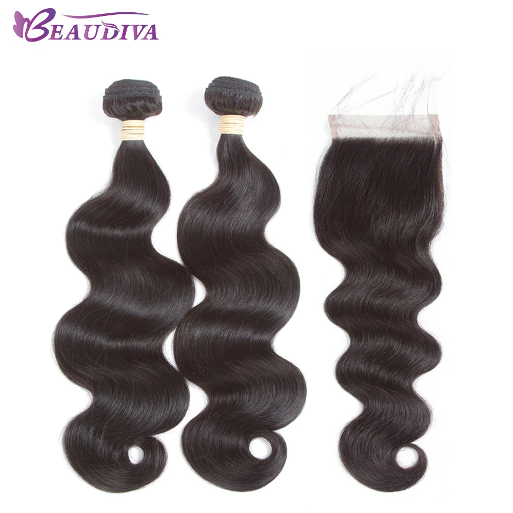 Beaudiva Pre Colored Body Wave 1b Natural Color Human Hair Two