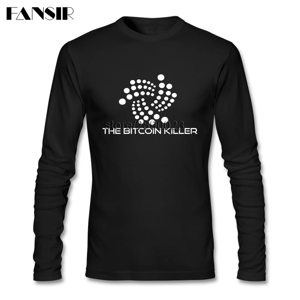 Новинка 2020 модная мужская футболка IOTA Bitcoin Killer Хлопковая с длинным рукавом и