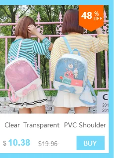 Прозрачные женские рюкзаки Itabags Harajuku рюкзак Водонепроницаемый Kawaii прозрачная сумка для школы подростка Девочки сумки через плечо