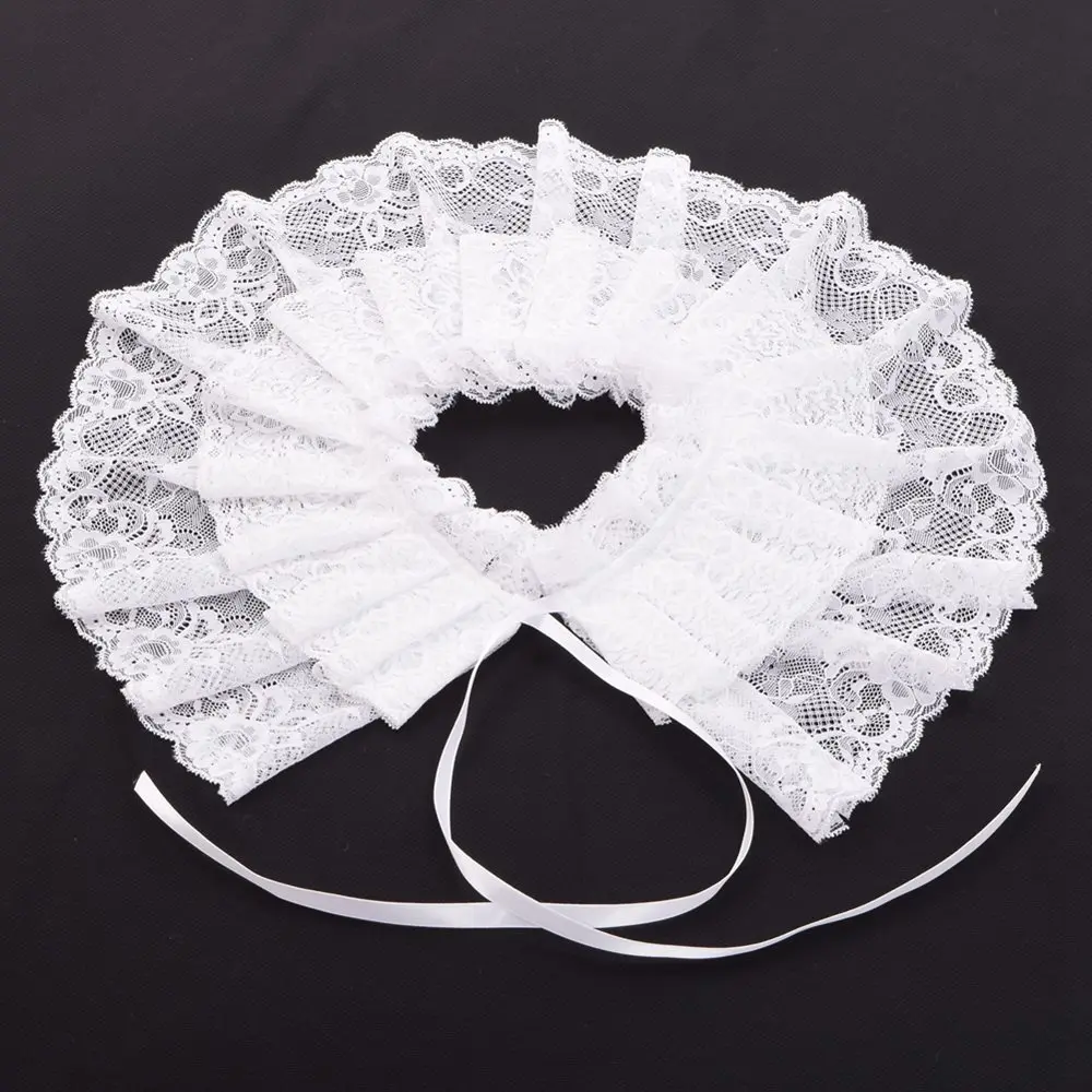 

Retro Victorian Steampunk Lace Neck Ruff Lolita Neck Collar Mini Cape Cosplay Accessory