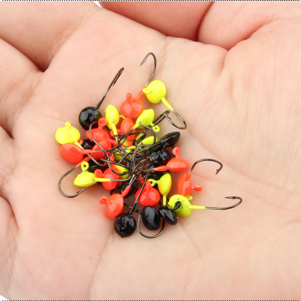 Spinpoler 12PcsLot Winter Ice Fishing Lure Mini Metal Lead Head Hook Bait Jigging Lure Hooks High Quality For Fishing Tackle  (11)