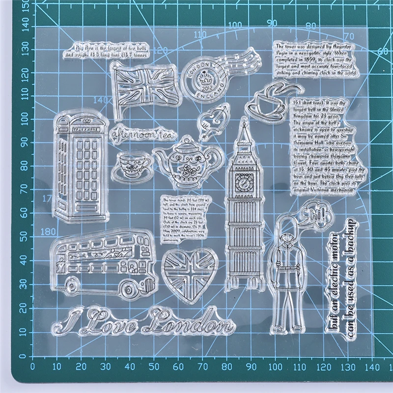

InLoveArts 11*16cm Tower Big Ben Clear Stamps for Scrapbooking New 2018 Album Embossing Silicone Transparent Stamp DIY Fun Craft