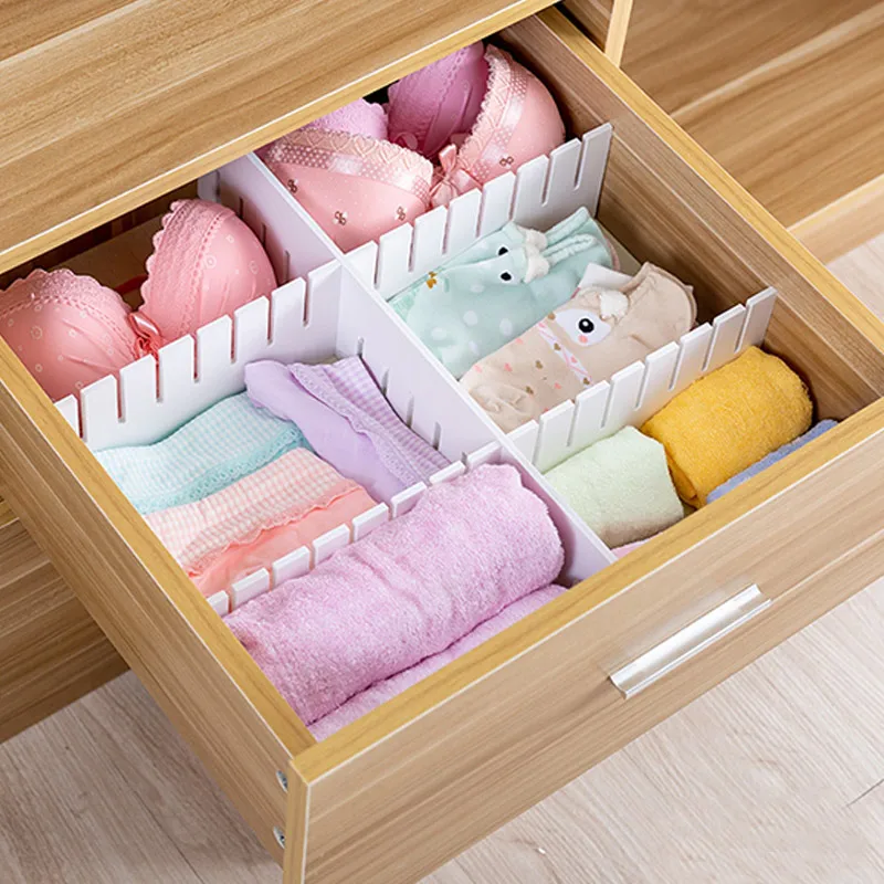 

Adjustable Clapboard Drawer Divider Partition Storage Wardrobe Storage Organizer TT-best