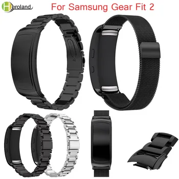 

Milanese loop Stainless Metal Wrist Strap For Samsung Fit 2 SM-R360 Luxury Replacement smart Watchband Bracelet wrist band +tool