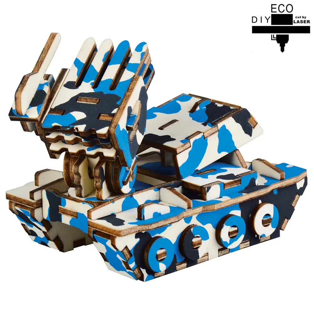 

ATOYX DIY Wood Self-propelled Artillery Toy Handmade 3D Puzzle piece Assembling Toy Puzzle Game Building Model Kit