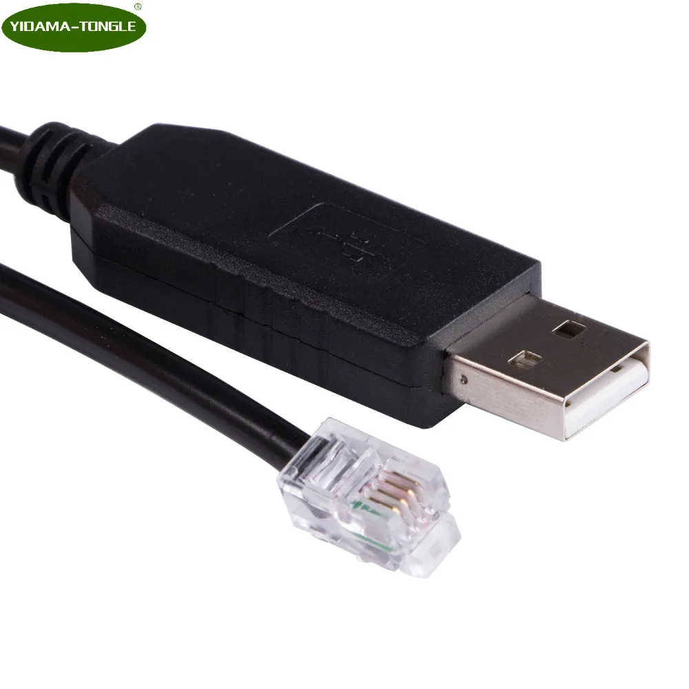 Ioptron телескопа Последовательный RS232 кабель управления USB к RJ9 4P4C конвертер адаптер