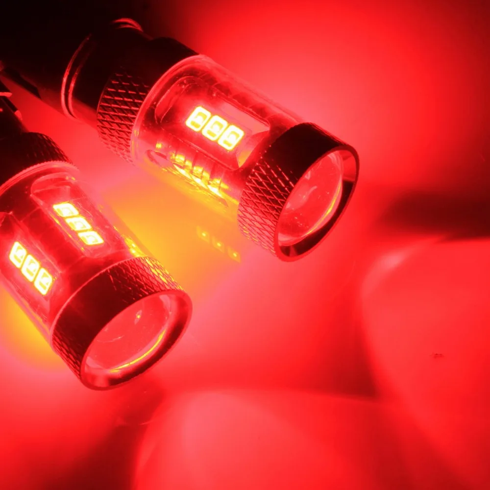 2x Red 567 PR21/5W BAW15d SAMSUNG LED Fog Tail Stop Brake Indicator Light Bulb(CA317) 2x Red 567 PR21/5W BAW15d SAMSUNG LED Fog Tail Stop Brake Indicator Light Bulb(CA317)