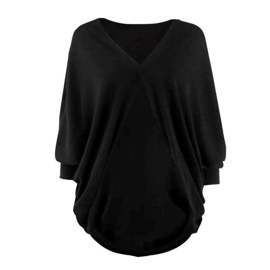 MUQGEW 1PC Loose Cardigan Sweater font b Women b font Long Sleeve Special Bat wing Sleeve