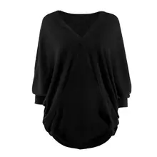 MUQGEW 1PC Loose Cardigan Sweater Women Long Sleeve Special Bat-wing Sleeve Design Tops Coat Solid Color Simple Style Knitted