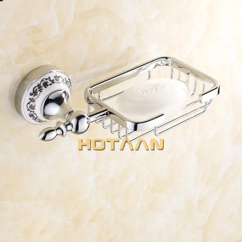 Bathroom Accessories Set Robe hook Paper Holder Towel Bar Soap basket Stainless Steel ceramic