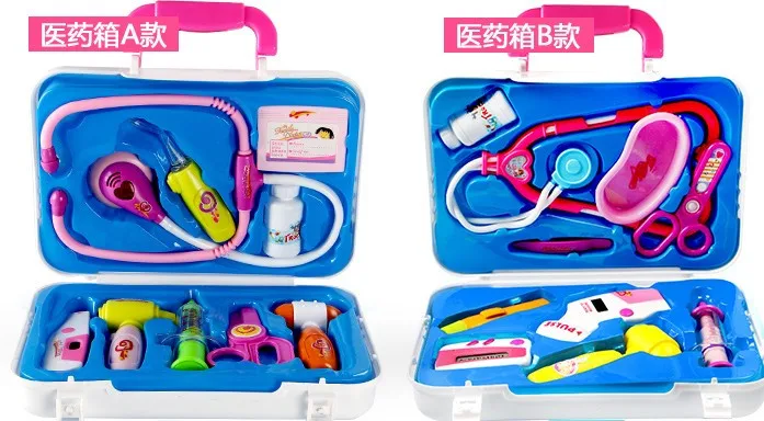 Медицинская коробка с светом ролевые игры для детей один набор доктора игрушки случайный тип