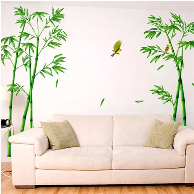 2018 New Fashion Creative Deep Bamboo Forest Wall Stickers Romance Decoration Wall Home Decor  Room design Removable DecorC0212 07
