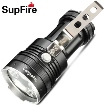 

Supfire L1 3800 Lumens CREE XML-U2 LED Flashlight Waterproof Tactical Flashlight For Camping by 4*18650 Battery