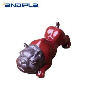 

Creative Bully Dog Figurine Tea Pet Ceramic Crafts Kung Fu Tea Set Accessories Home Tea Tray Furnishing Desktop Decoration Gifts