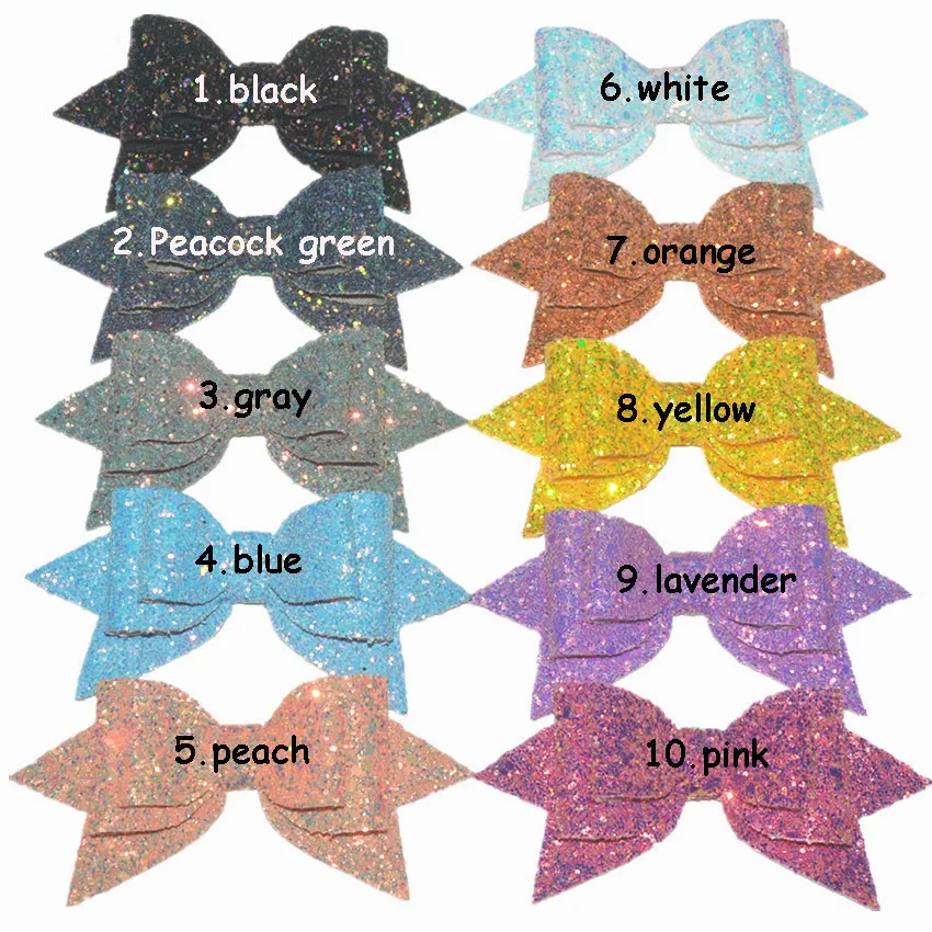 

30 pcs/ lot ,4'' shiny glitter bow with clip and headband -dimensional flowers for apparel hair accessories