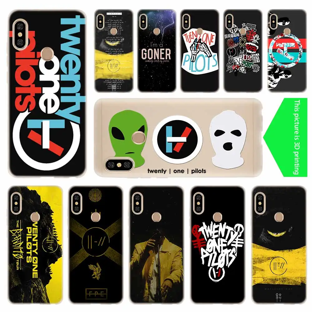 

cover soft Silicone TPU Case For Xiaomi Redmi 3 4X 4a 5 Plus 5a S2 6a 6 Pro Note 5 6 4 3 5a Twenty One Pilots 21
