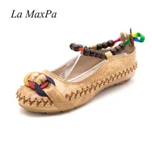 Большой размер 35–42 ручной работы из бисера с ремешком на щиколотке; женские лоферы в ретро стиле, туфли в этническом стиле; обувь с вышивкой; Винтаж жемчуг повседневная обувь на плоской подошве Женские туфли-лодочки