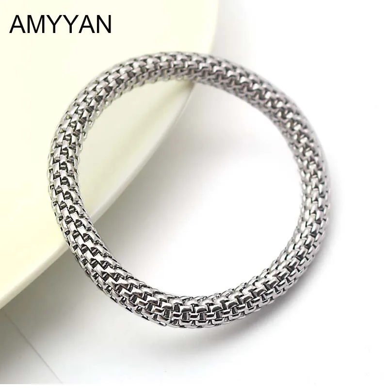 2016 New Fashion Design Women Girls Stainless Steel Bracelet Silver