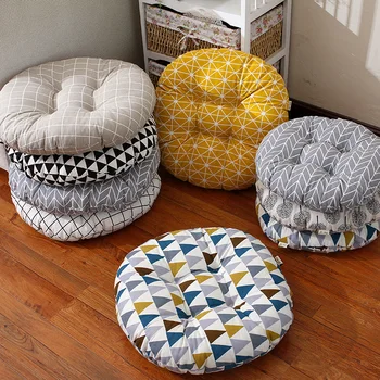 

Nordic style thicken 50cm round shaped geometric tatami seat mat, , meditation cushion, Home decoration Pillow seat cushion