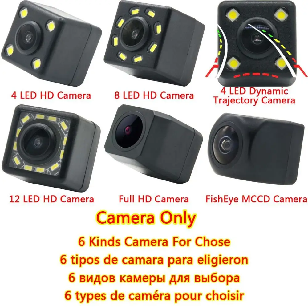 Рыбий глаз MCCD 1080P звездный свет автомобиля парковочное зеркало монитор камера заднего вида для hyundai Accent Verna Solaris седан Kia Forte RIO K2 - Название цвета: Camera Only