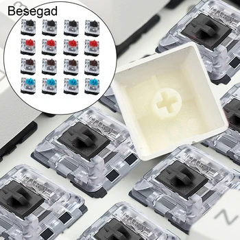

Besegad 10PCS 3-Pin Replacement Transparent RGB KeyCaps Switches Keyswitches FOR Cherry MX Mechanical Keyboard Accessories