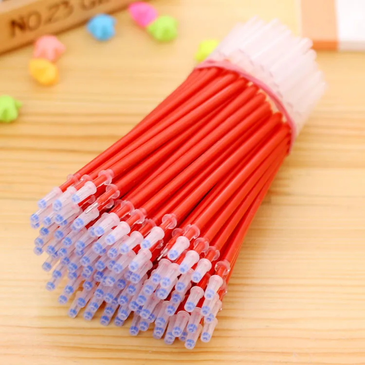 Новинка Stationery100Pcs стержни для гелевых ручек 0 5mm черные голубые чернила Заправка