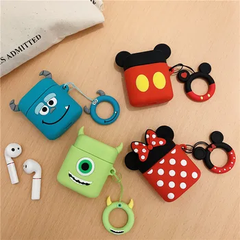 

Case for Honor FlyPods Pro Silicone Bluetooth Earphone Case for FreeBuds 2 Pro Anti-slip Protective Cover 3D Piglet Minnie Cute