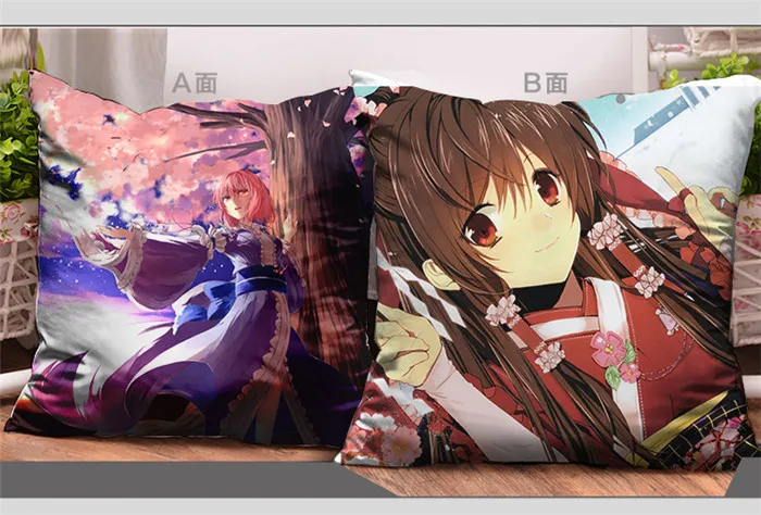 6 Touhou Project аниме мультфильм подушки 43x43 см аниме декоративные подушки мягкие двусторонней печати Подушка Рождественские подарки - Цвет: 6