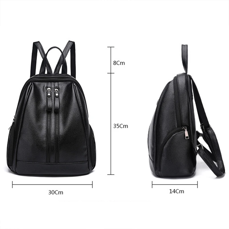 Nevenka New Spring Women Bag Preppy Backpack PU Leather Fresh Zipper Bags Solid Pendants Casual Backpacks Lady Shoulder Bag15