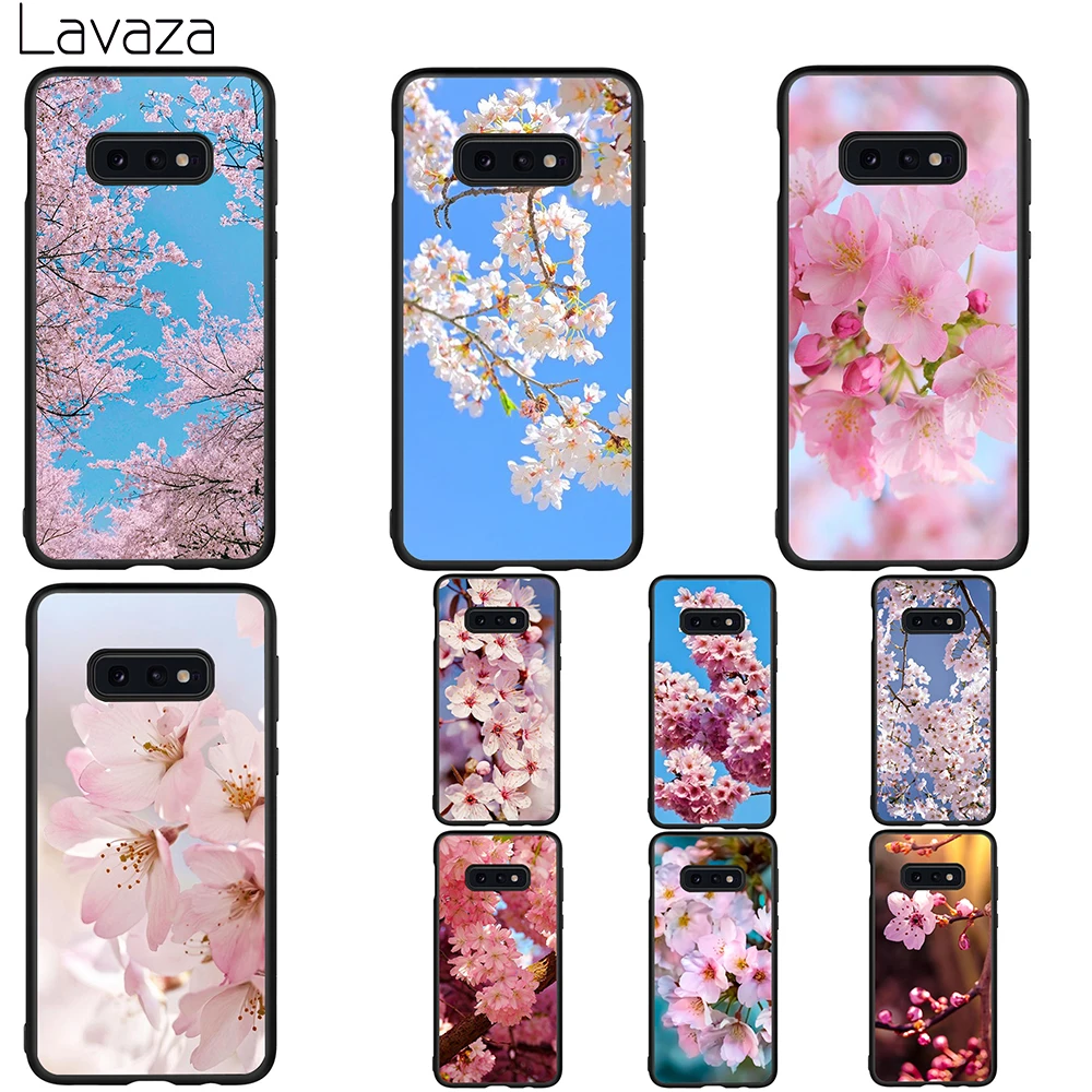 Lavaza Plant Flower Cherry Soft Case for Galaxy A3 A5 2016 2017 A6 plus A7 A8 A9 J6 2018 A10 30 40 50 70 |