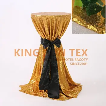 

305cm Round Sequin Table Cloth Top Bar Cocktail Table Cover For Wedding Event Hotel Decoration